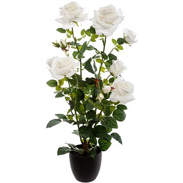 

ATMOSPHERA Umělá rostlina v květináči Růže 74 cm, bílá