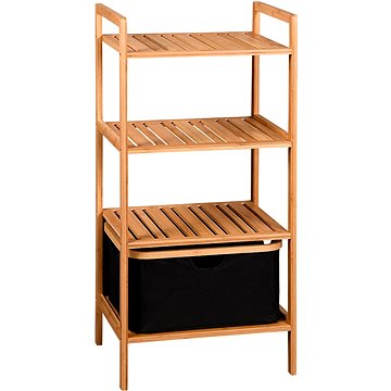 

KESPER Regál policový 4 patra s úložným boxem, bambus 44 × 34 × 93 cm