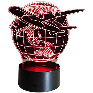 

APT ZD98D Noční LED RGB lampička 3D letadlo