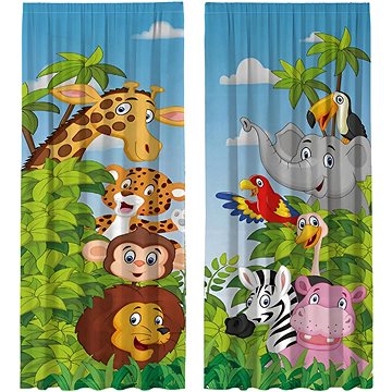 

Excellent Hotové dětské závěsy ZOO 75 × 166 cm – Safari