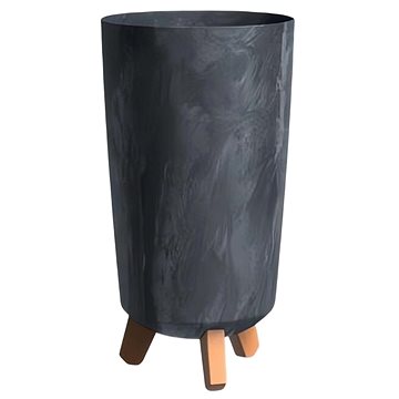 

PROSPERPLAST Květináč Gracia Tubus Slime Beton Effext 19,5 cm antracit