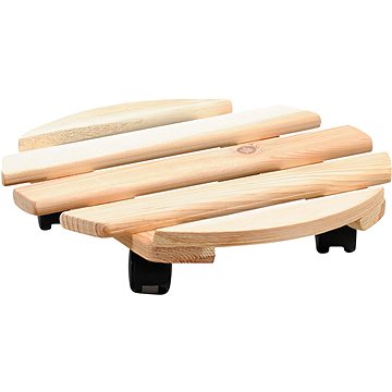 

KESPER Podstavec pod květináč pojízdný kulatý, dřevo borovice, průměr 35 cm