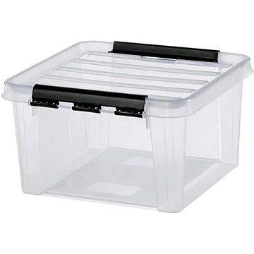 

SMARTSTORE Classic 12, průhledný, plast, 8 l, černé úchytky