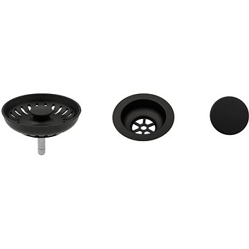 

SINKS Komponenty pro granitový dřez – černý plast