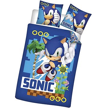 

Nickelodeon Oboustranné povlečení 140 × 200 cm Sonic Honba za mincemi