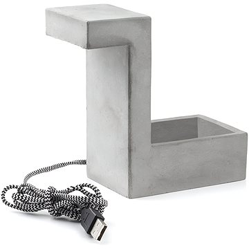 Excellent Betonová stolní LED lampa s květináčem