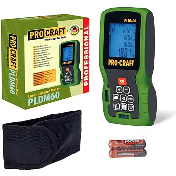 

PROCRAFT Laserový dálkoměr 60 m PLDM60 (2 X AAA)