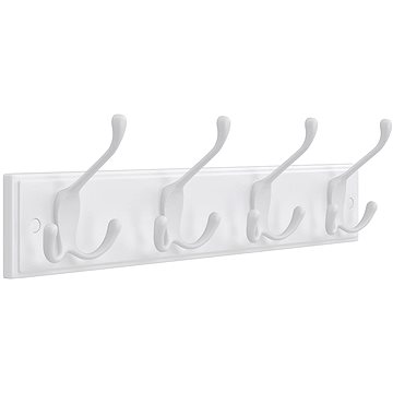 

SONGMICS Nástěnný věšák bílý, trojité háčky 11 × 40 × 7 cm