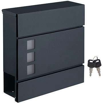

SONGMICS Poštovní schránka moderní, ocel, šedá 37 × 10,5 × 37cm
