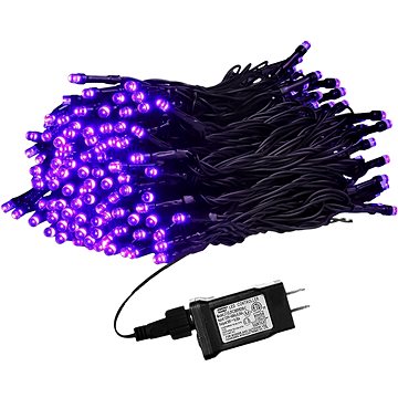 

Venkovní řetěz 10 m 100 LED, fialový, 8 programů