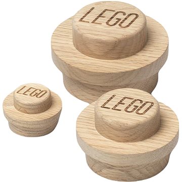 

LEGO Dřevěný věšák na zeď, 3 ks, dub ošetřený mýdlem