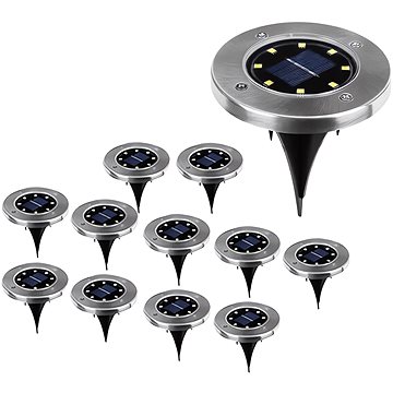 

Gardlov 24001 Zahradní solární světlo LED, studená bílá, IP65, 2 V 100 mA, 12 ks