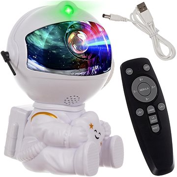 

Izoxis 24329 Astronaut sedící projektor noční oblohy, polární záře a hvězd, dálkové ovládání