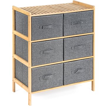 G21 Bambusový regál, 6 košíků