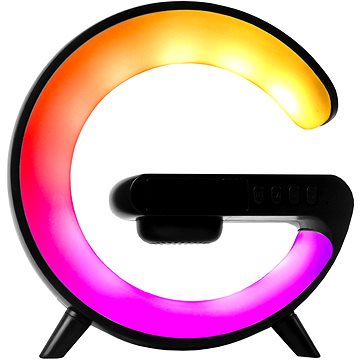 Aga RGB LED Lampa 5v1 s bezdrátovou nabíječkou Černá