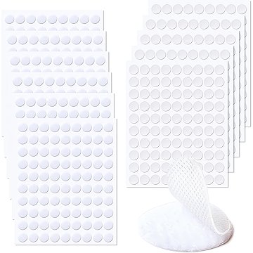 Ruhhy 25884 Samolepicí suchý zip – bílé kolečka 18 mm, 500 ks