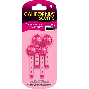 

California Scents Vent Stick Coronado Cherry - Višeň, vonné kolíčky 4 ks