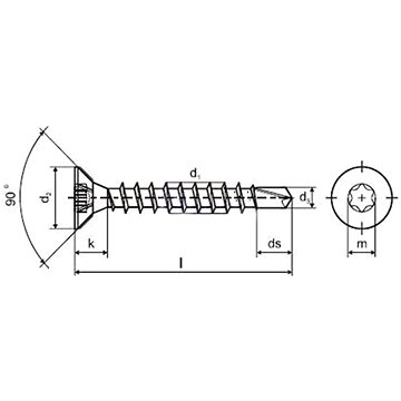 

WT WINTECH Samovrtný vrut ZH T 6 dr. 6,0 × 60 ZZ / balení 200 ks