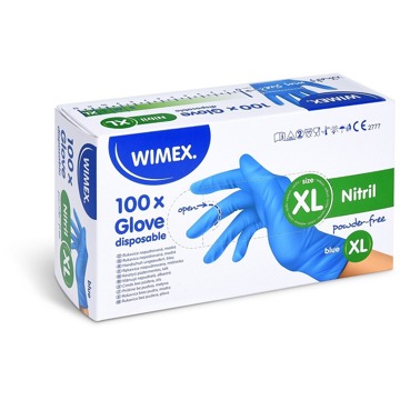

Wimex Rukavice nitrilové modré bezpudrové XL/100ks