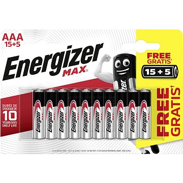 

Energizer MAX AAA 15+5 zdarma
