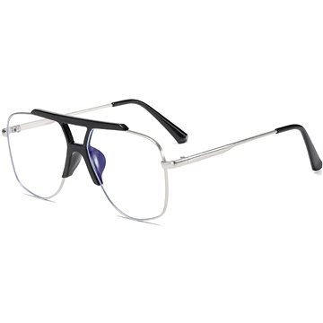 VeyRey Brýle blokující modré světlo hranaté Asa stříbrné - Brýle na počítač