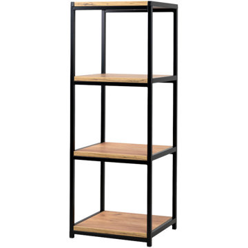 

YLD Policový regál CINDRE 33 × 30 × 95 cm, kov/dřevo, 4místný