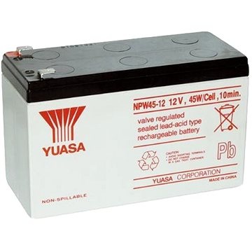 

YUASA 12V 7,5Ah bezúdržbová olověná baterie NPW45-12