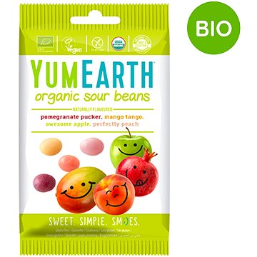 

YumEarth BIO Kyselé želé bonbony - mix příchutí, 50 g