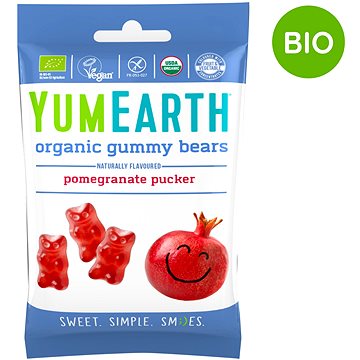 

YumEarth BIO Ovocní želé medvídci s příchutí granátového jablka, 50 g