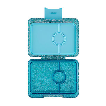 Yumbox Nepropustný svačinový box 3 sekce Snack - Aqua Glitter
