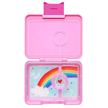 Yumbox Nepropustný svačinový box 3 sekce Snack - Power Pink Rainbow