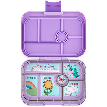 Yumbox Nepropustný svačinový box 6 sekcí Original - Lavande Purple Unicorn