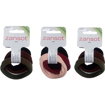 

Zansot 3× elastická vlasová gumička velká, jemná tkanina 3 ks