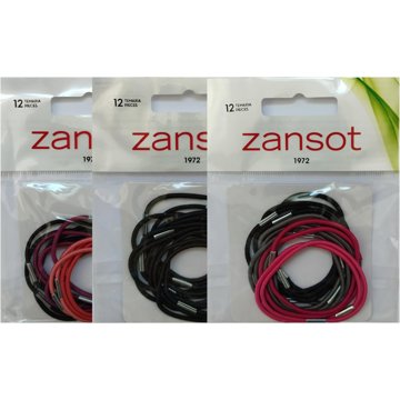 

Zansot 3× elastické gumičky do vlasů, 12 ks, vícebarevné 1