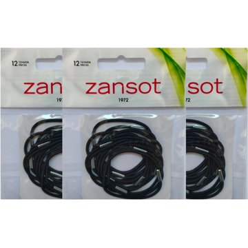

Zansot 3× elastické gumičky do vlasů, 12 ks, černé