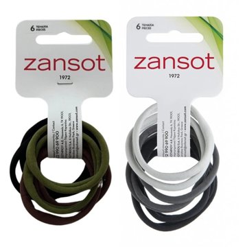 

Zansot 2× elastické gumičky do vlasů, jemná tkanina, 6 ks, vícebarevné 1