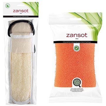 

ZANSOT Řecká anticelulitivní tělová houba + peeling na záda s egyptskou lufou