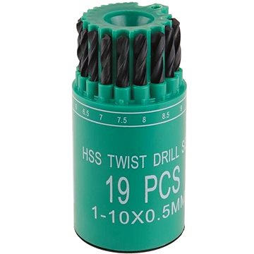 

Vrták do kovu, SET, HSS, 19 ks, válec