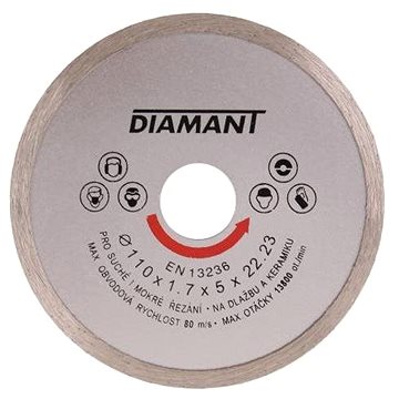

Kotouč diamantový plný O 180 x 22.2 mm, DIAMANT