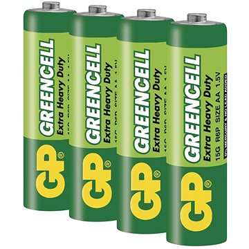 

GP Zinková baterie Greencell AA (R6), 4 ks