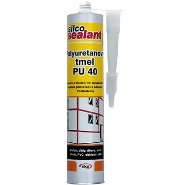 

Tmel polyuretanový PU40, 310 ml, bílý, SILCO