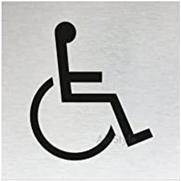Znak rozlišovací &quot;WC-invalidé&quot;, 60 x 60 mm, samolepící, nerez - Příslušenství pro WC