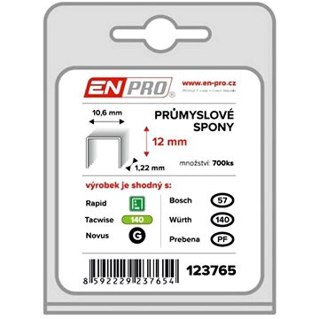 

Spony PROFI, 345/12 mm, 700 ks, blistr, ENPRO