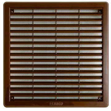 

Mřížka větrací - krytka se síťovinou VM, 100 x 100 mm KH, hnědá 0308