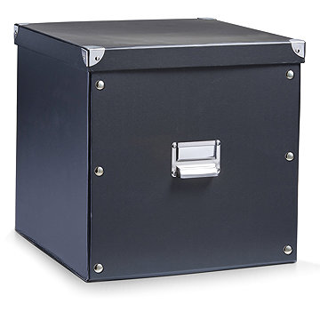 

ZELLER Úložný box do kallaxu z kartonu 33,5 × 33 × 32 cm, černý