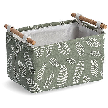 

ZELLER Úložný box motiv Listy, bavlna, polyester 30,5 × 21 × 18 cm