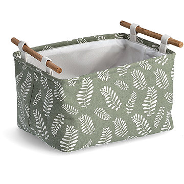 

ZELLER Úložný box motiv Listy, bavlna, polyester 35 × 27 × 20,5 cm