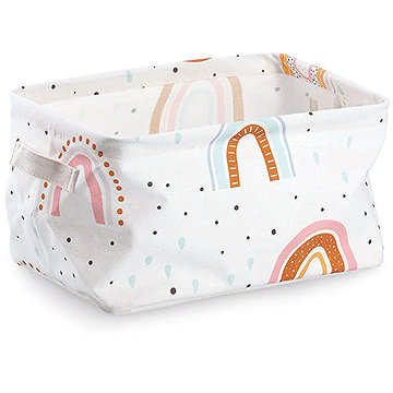 

ZELLER Dětský úložný box plátěný motiv Duha 28 × 21 × 16 cm