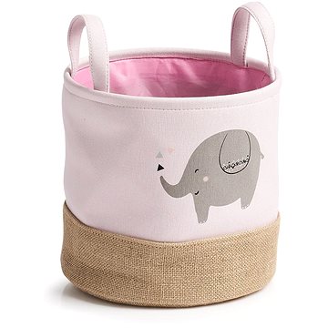 

ZELLER Dětský úložný box motiv slon, růžový 30 × 29 cm