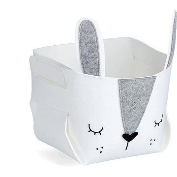 

ZELLER Dětský úložný box filcový, bílý, motiv králík 28 × 28 × 28 cm